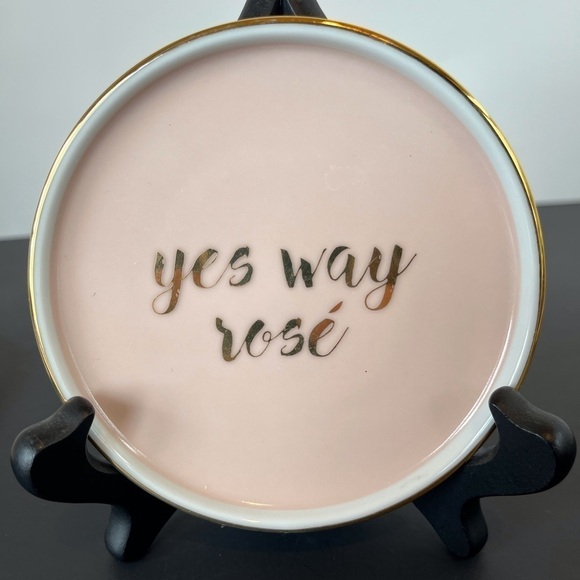 Rose and Gold Rosé Wine Coasters by Rosanna - Picture 2 of 7